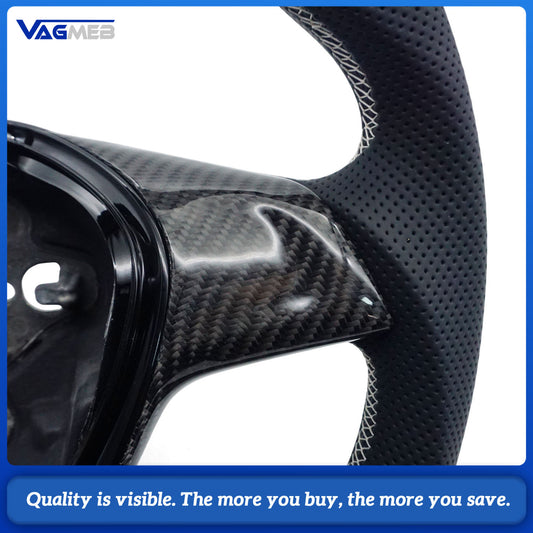 Carbon Fiber Semi Perforated Sports Steering Wheel,For VW GOLF 7 MK7 Transporter T6