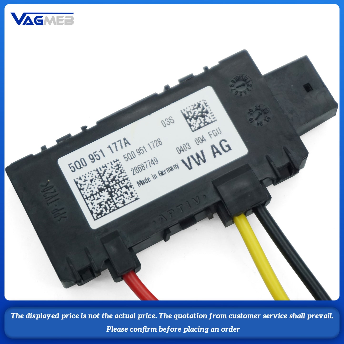 Car Security Ultrasonic interior monitoring Alarm Siren Speaker Horn For Audi A3 8V VW Golf 7 5Q0 951 177A