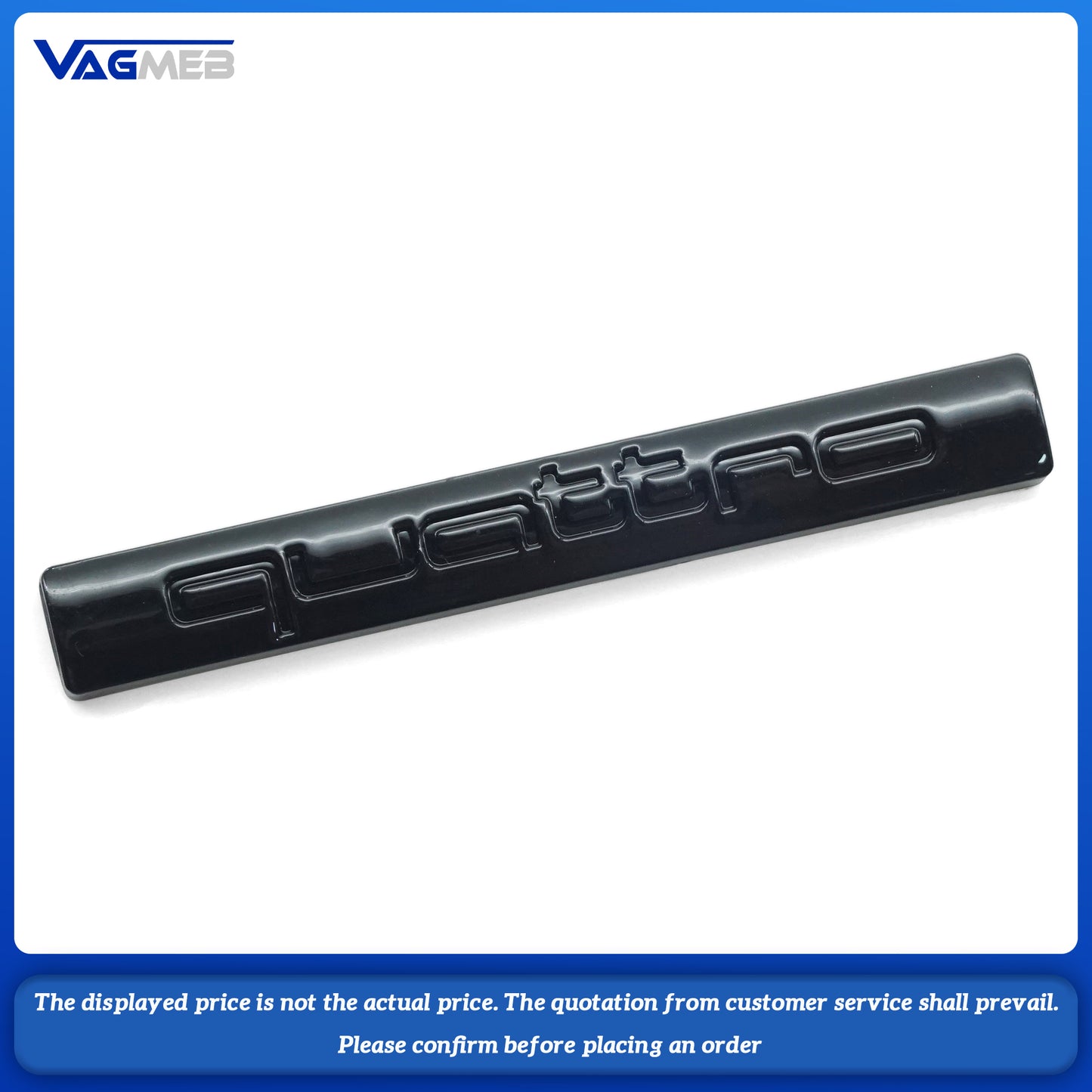 For Audi Quattro Logo A3 A4 A8 Q3 S3 S5 RS6 RS7 S7 S6 A6 ABS Car Side Body Badge Rear Trunk Emblem Sticker Decals Accessories