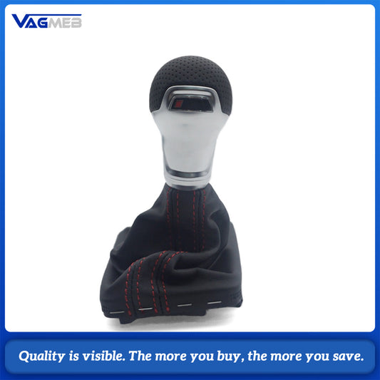 For Audi Q2 Golf DSG Tronic LOGO leather automatic shift knob handball gear lever