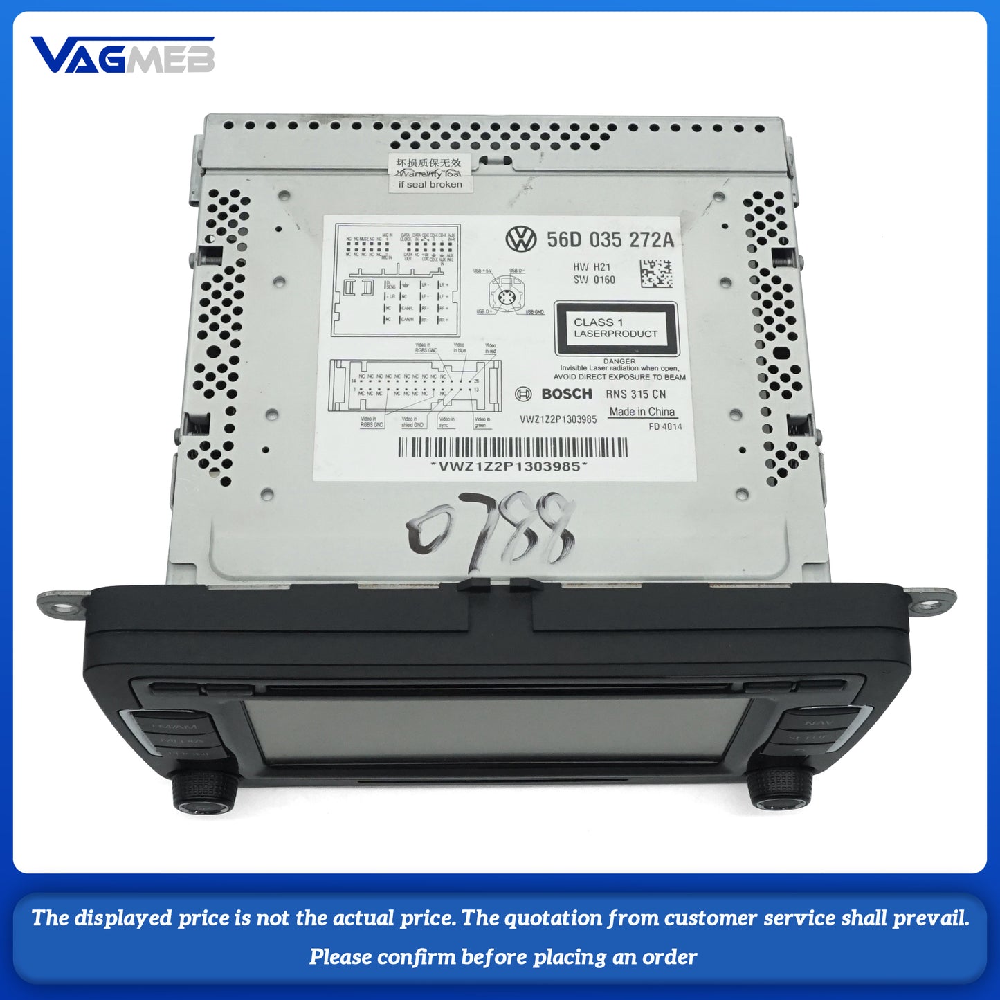 56D 035 272 A Car Radio RCD510 CD USB AUX RVC Rear View camera For VW LAVIDA Jetta MK6 Polo Gran Lavida Bora C-TREK