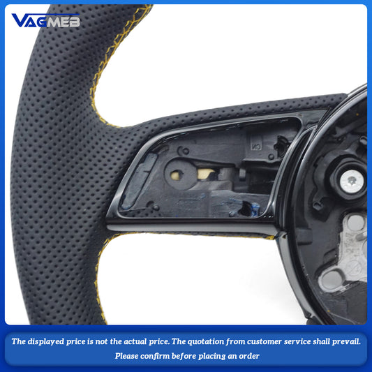 For Audi S LOGO A4B9 half-punched yellow line with yellow centering mark steering wheel