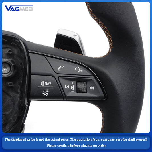 Alcantara leather steering wheel with paddle shifters and heating for Audi Q5 FY