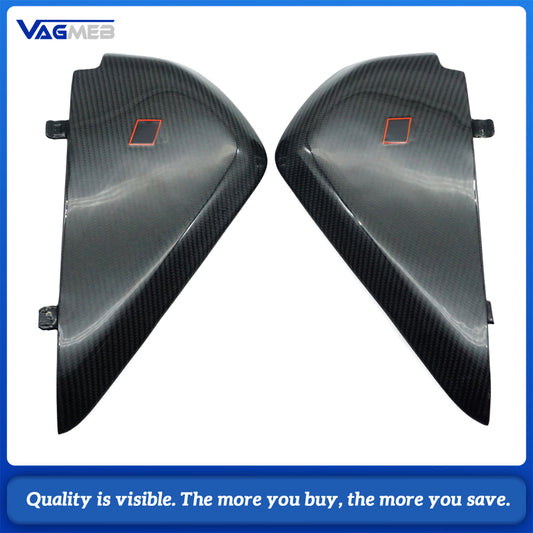 Gloss Carbon Fiber Instrument Panel Cover For Audi A4B9 S Style Dashboard Side Trim Pair With S Badge 8WD 857 085A/086A