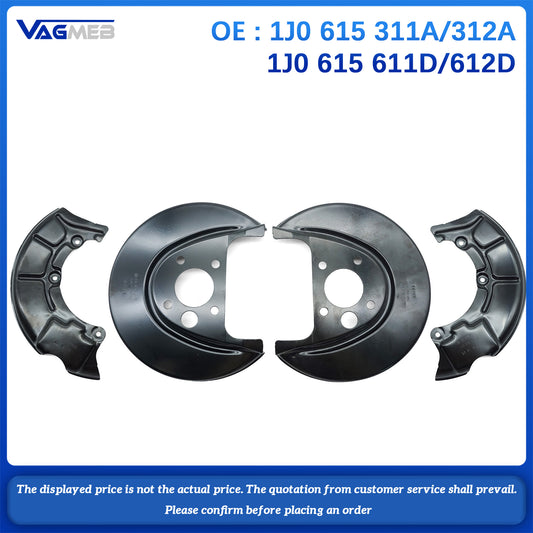 1set Brake Backing Plates Black Anchor Cover Splash Plates Fits for Audi Cars Brake Disc 1J0 615 311A3112A1J0 615 611D612D
