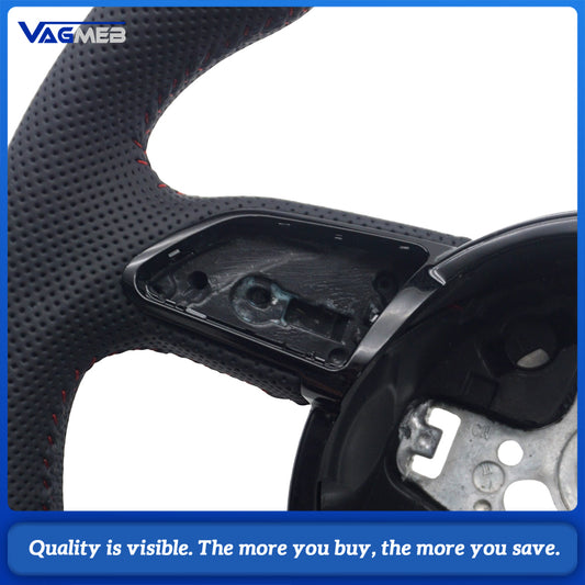 For Audi A4B8 semi-punched red line multi-function steering wheel