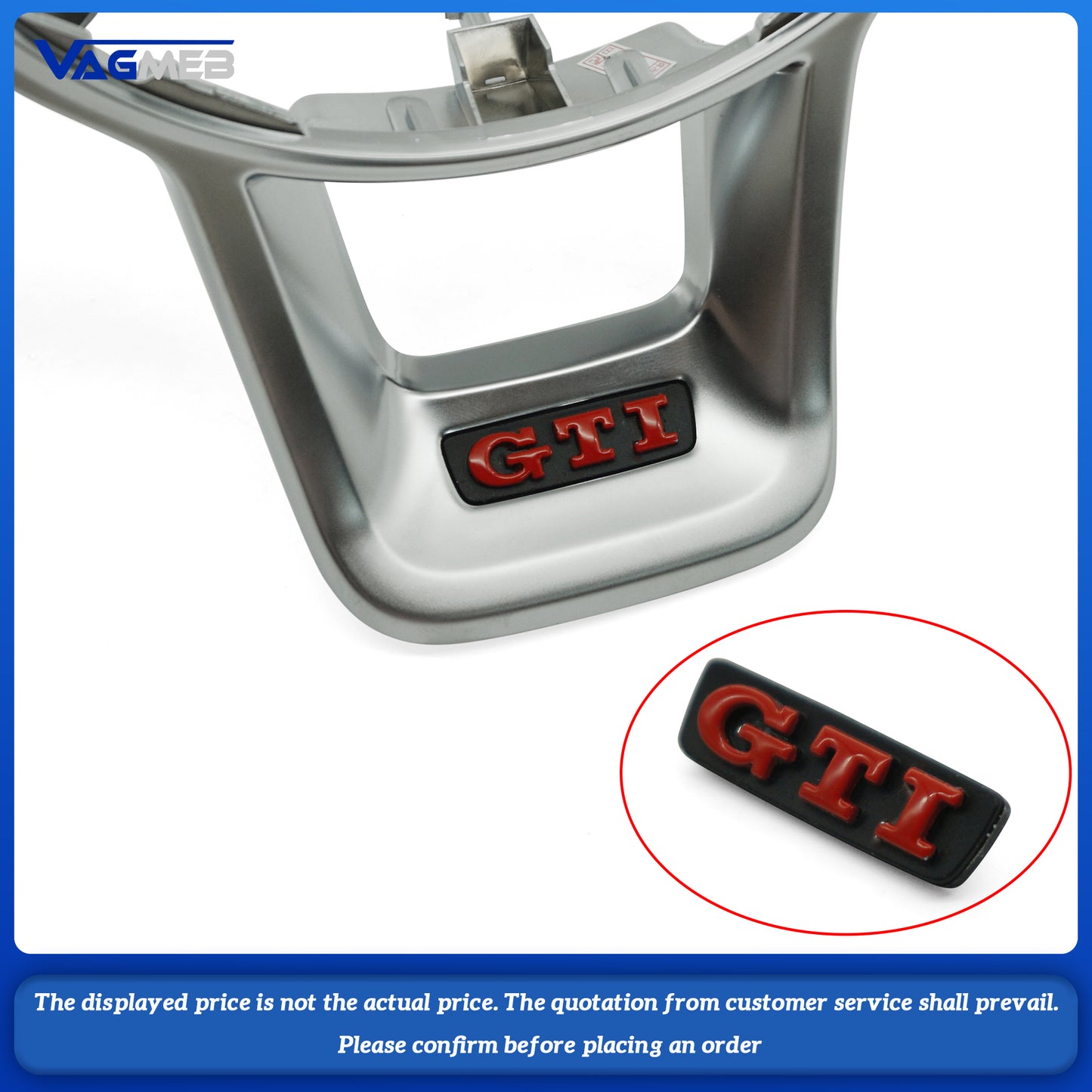 Steering wheel button frame mark GTI LOGO For VW Golf MK7 7.5 GTI GTD GTE R 2013-2020 Polo GTI DSG