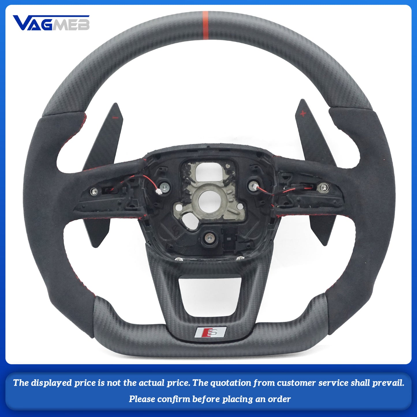For Audi Q5 FY Q7 4M Q8 custom carbon fiber flat bottomed sports car steering wheel