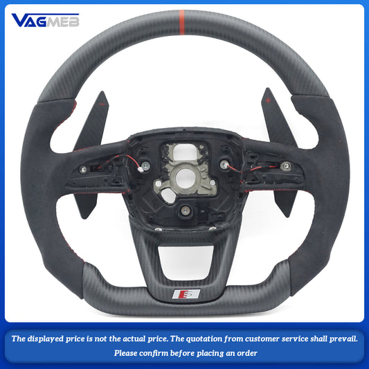 For Audi Q5 FY Q7 4M Q8 custom carbon fiber flat bottomed sports car steering wheel
