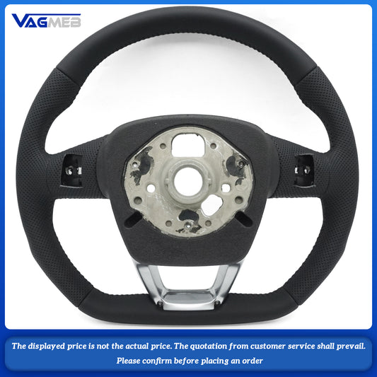 Perforated leather steering wheel for Audi Q5 FY Q7 4M Q8 S RS LOGO multifunctional steering wheel