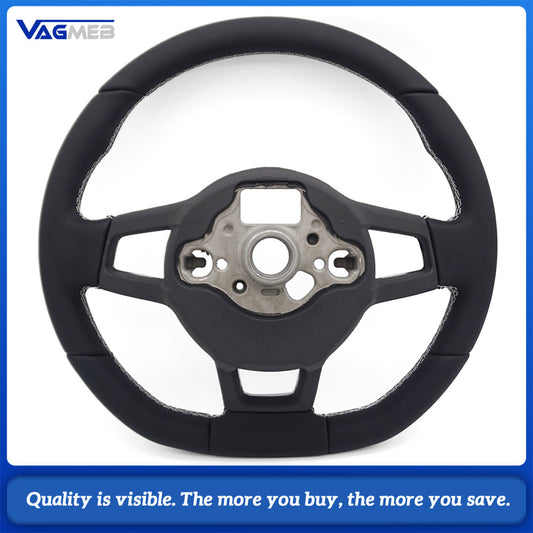 Leather Steering Wheel for VW MK4 5 6 7 GTI Steering Wheel for Golf 5 6 7 7.5 R R-Line CC Polo Passat Car Accessories