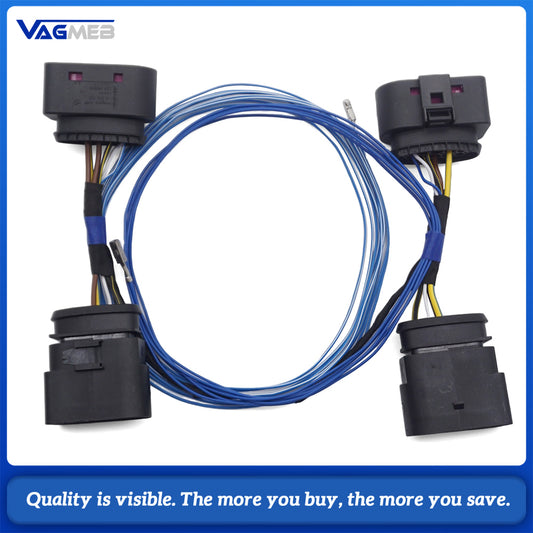 For VW Golf 7 MK7 HID Xenon Headlight 10 to 14 Pin Connector Adapter Wire Harness Vehicle Cable