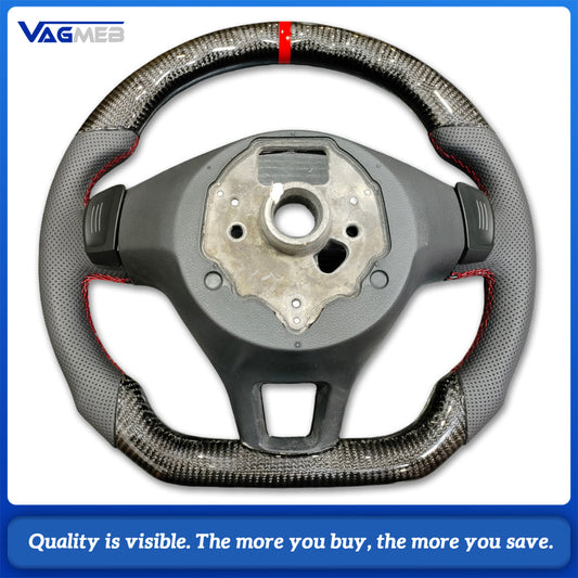 Carbon Fiber Steering Wheel For VW Volkswagen Tiguan Sharan Caddy Polo Jetta