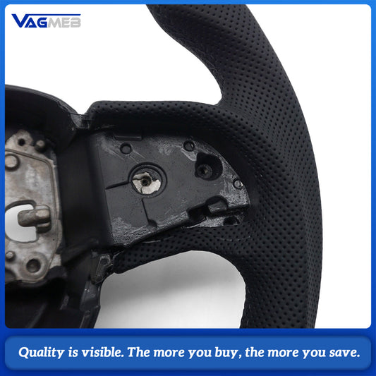 Half perforated For Dodge Challenger/Charger SRT HELLCAT 2015-2020 Perforated Leather Car Steering Wheel
