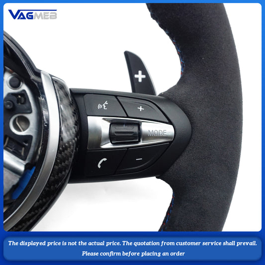 With Carbon Trim Full Alcantara With heating function Steering Wheel For BMW F01 F10 F20 F22 F30 F31 F32 M2 F87 M3 F80 M4 F82 F90 X5 F15 F16