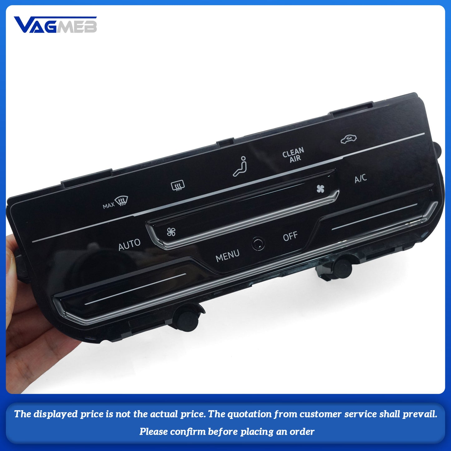 3CC 907 044BK For VW Golf 7 MK7 T-ROC Touch Screen LCD Air Conditioning Display Panel Without Heating