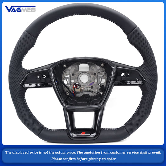 For Audi A6 C8 A7 Custom leather alcantara steering wheel