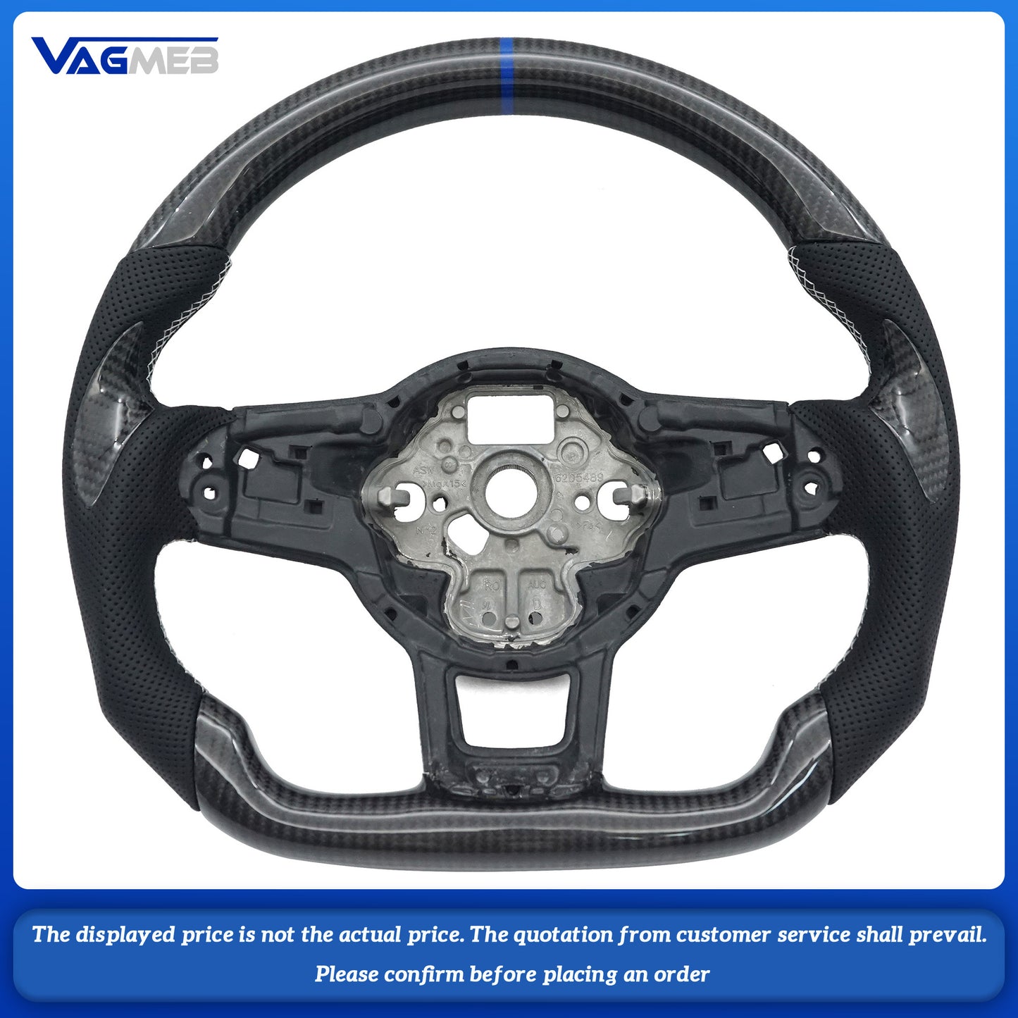 For VW Golf MK 6 7 7.5 GTI GTD GTE R Polo Customm carbon fiber RLine sports steering wheel