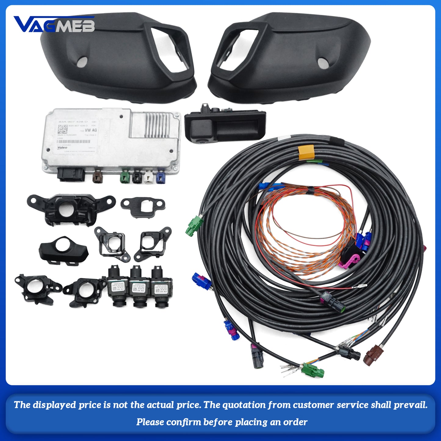 For Audi A4 360 Panorama kit a set of mirror shell module wiring harness