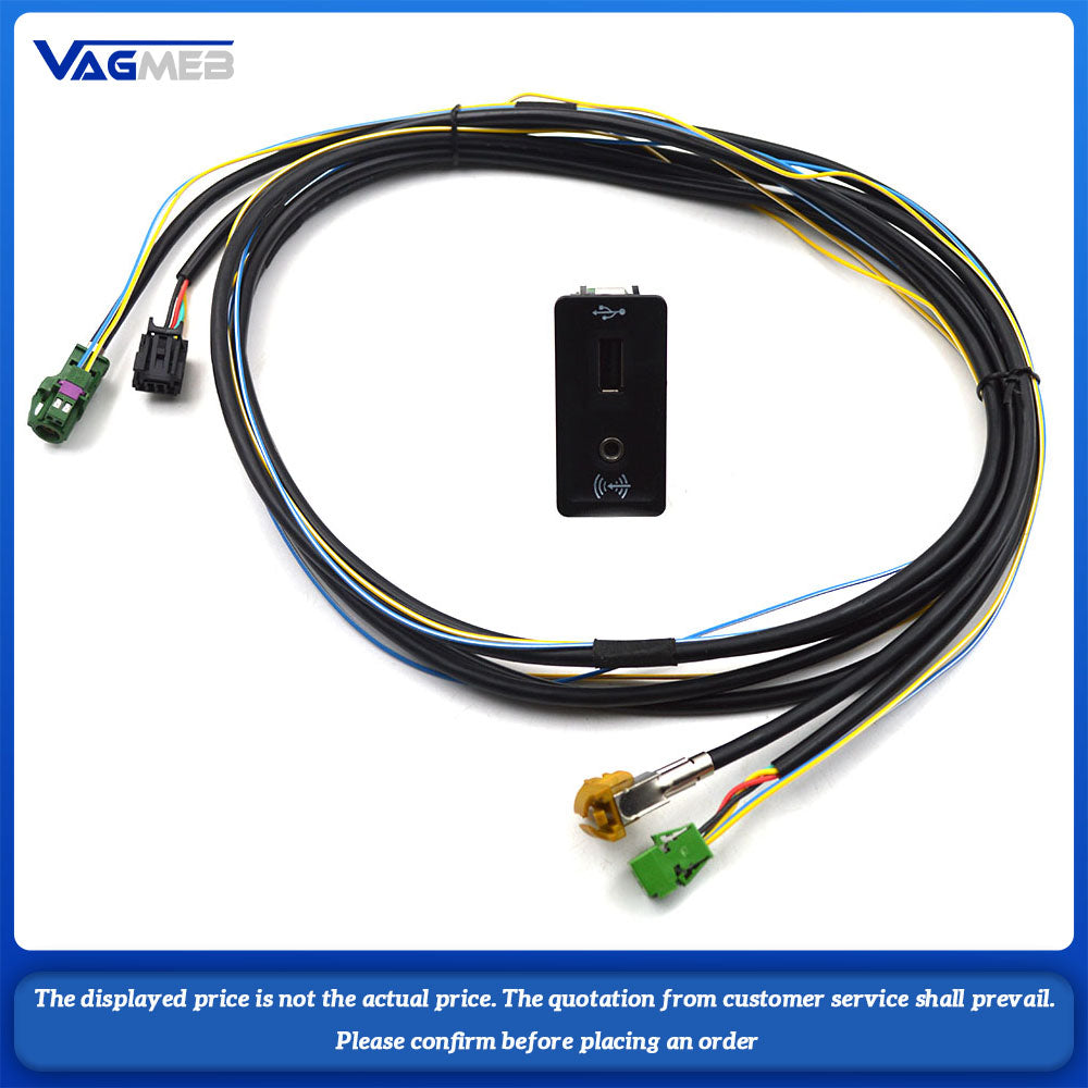 For VW Golf mk7 Golf 7 Passat B8 POLO CarPlay Media MIB2 PRO USB AMI Install Plug Socket Switch Cable Wire