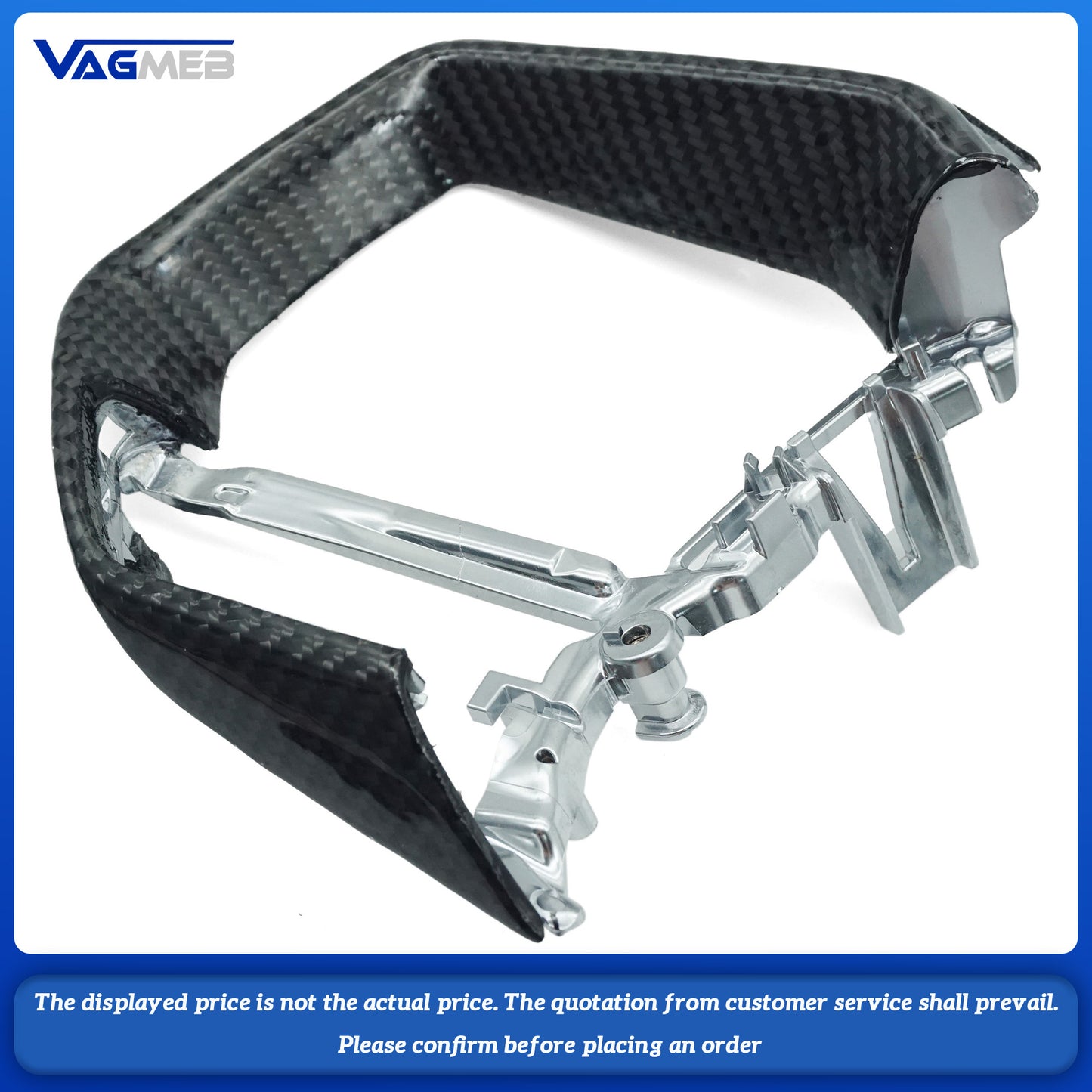 For Audi A8 A pair of carbon fiber steering wheel button frames