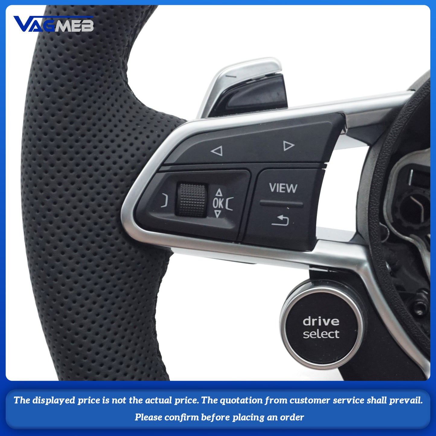 For Audi A4B9, black line with button, heating function, R8 button-equipped steering wheel