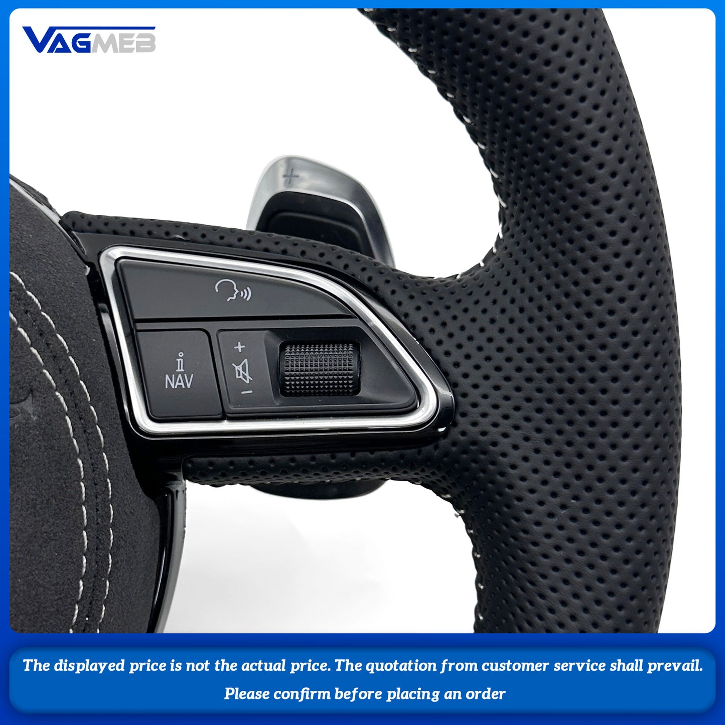 Steering Wheel For Audi S1、S3、S4、S5、S6、S7、S8、TTS、SQ5、SQ7 RS3、RS4、RS5、RS6、RS7、TTRS、RS Q3、R8