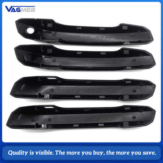 8WD837876/8WD837875/8WD839875 For Audi A4L B9 Exterior Door Handle Cover, Black Painted, FrontRear LeftRight, For 2017-2025 Audi A4 A5 Q5L