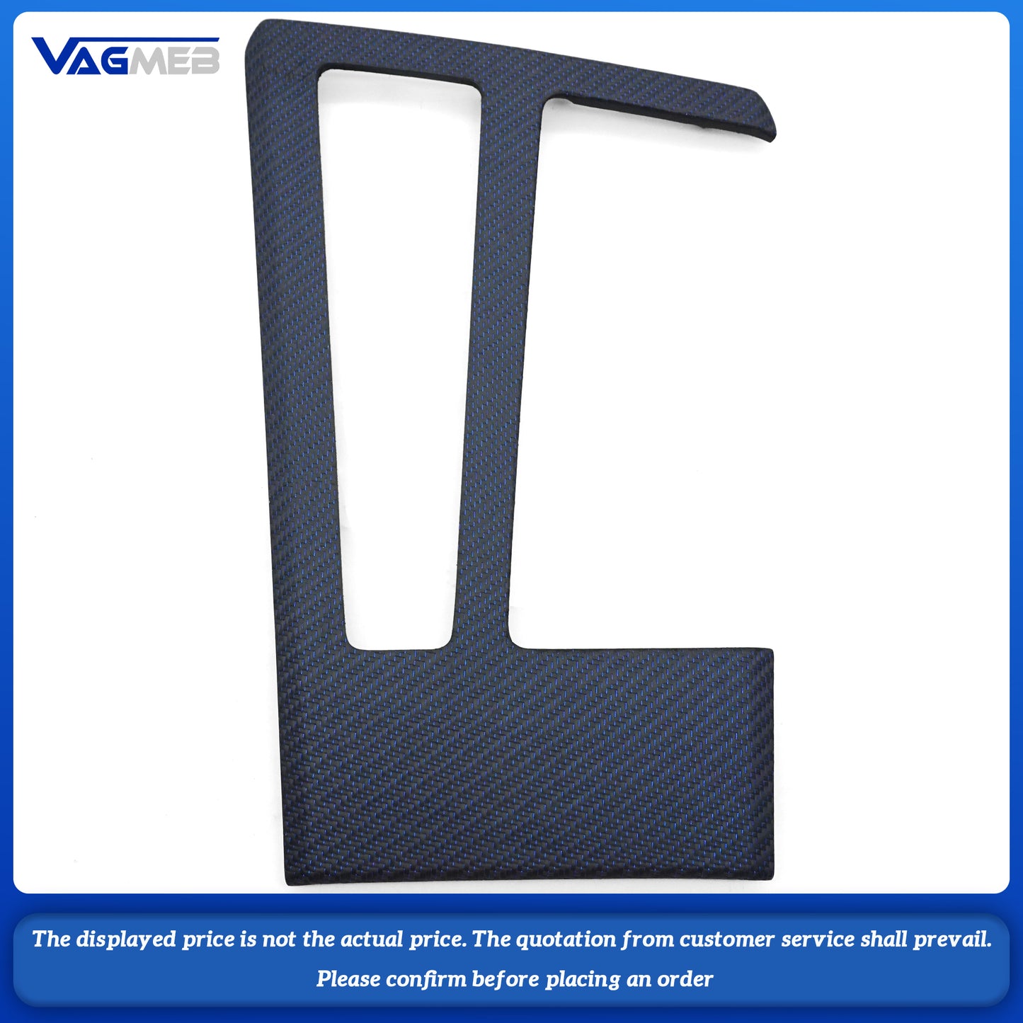 Carbon fiber center console blue line decorative panel for Audi RS A6 C8 carbon fiber interior decorative panel