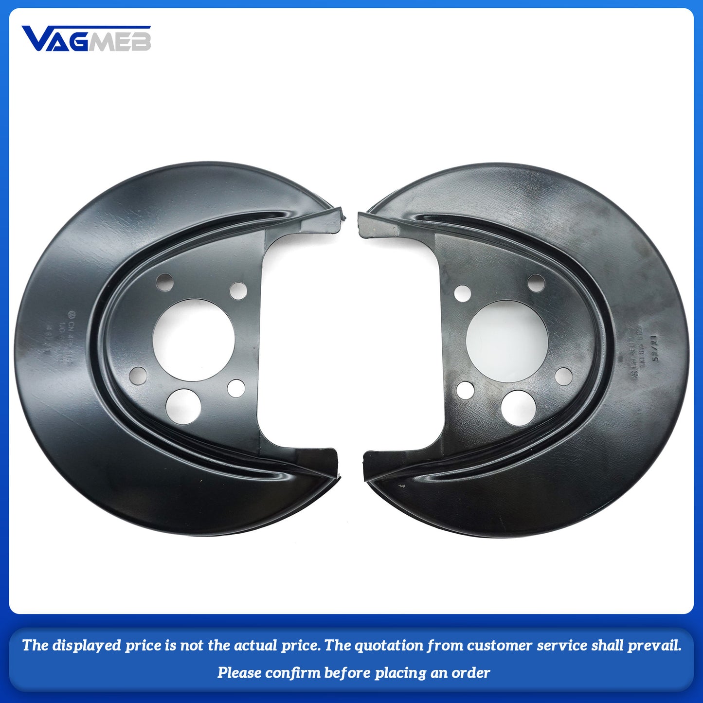 1set Brake Backing Plates Black Anchor Cover Splash Plates Fits for Audi Cars Brake Disc 1J0 615 311A3112A1J0 615 611D612D