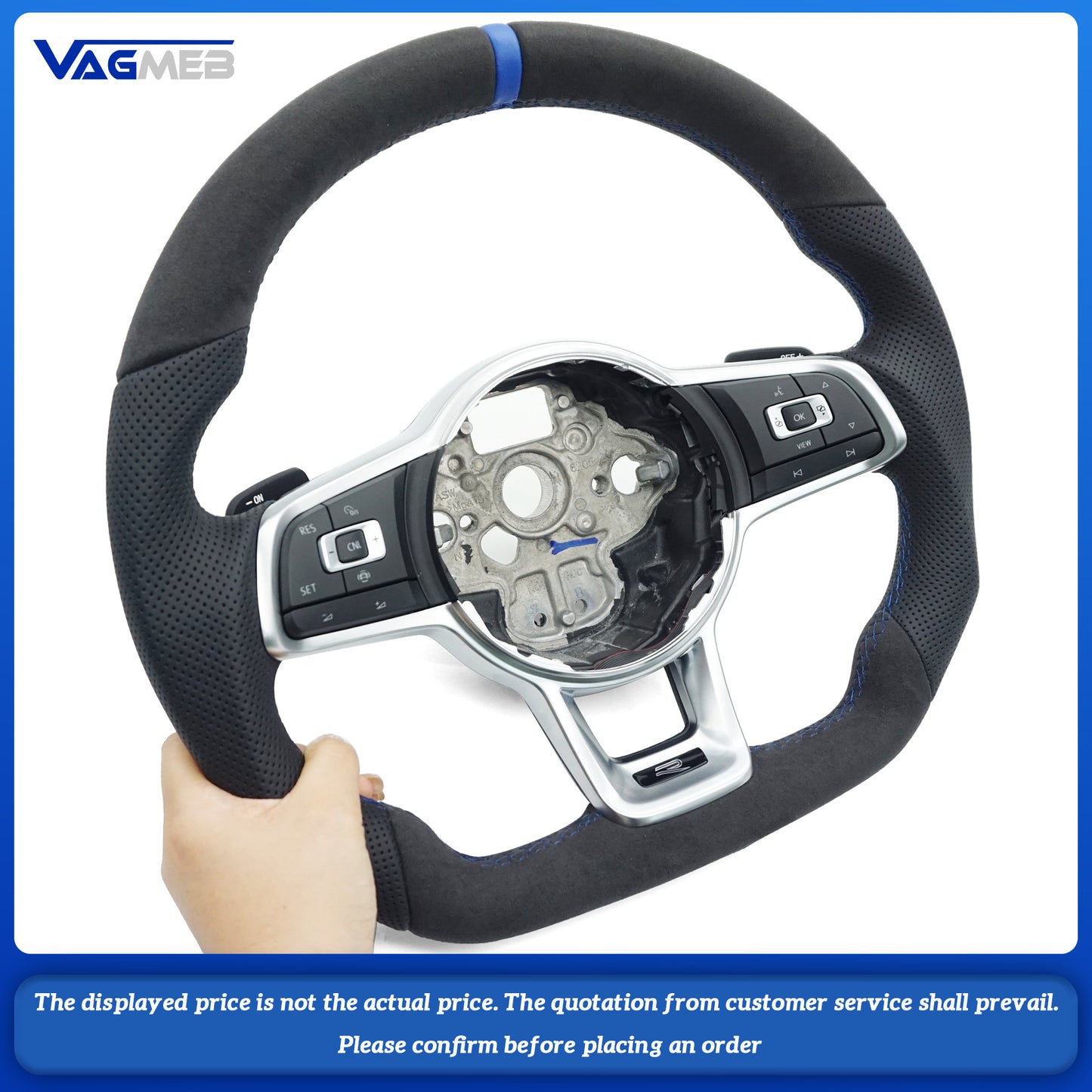 For VW Golf MK 6 7 7.5 GTI GTD GTE R Polo Customm carbon fiber RLine sports steering wheel