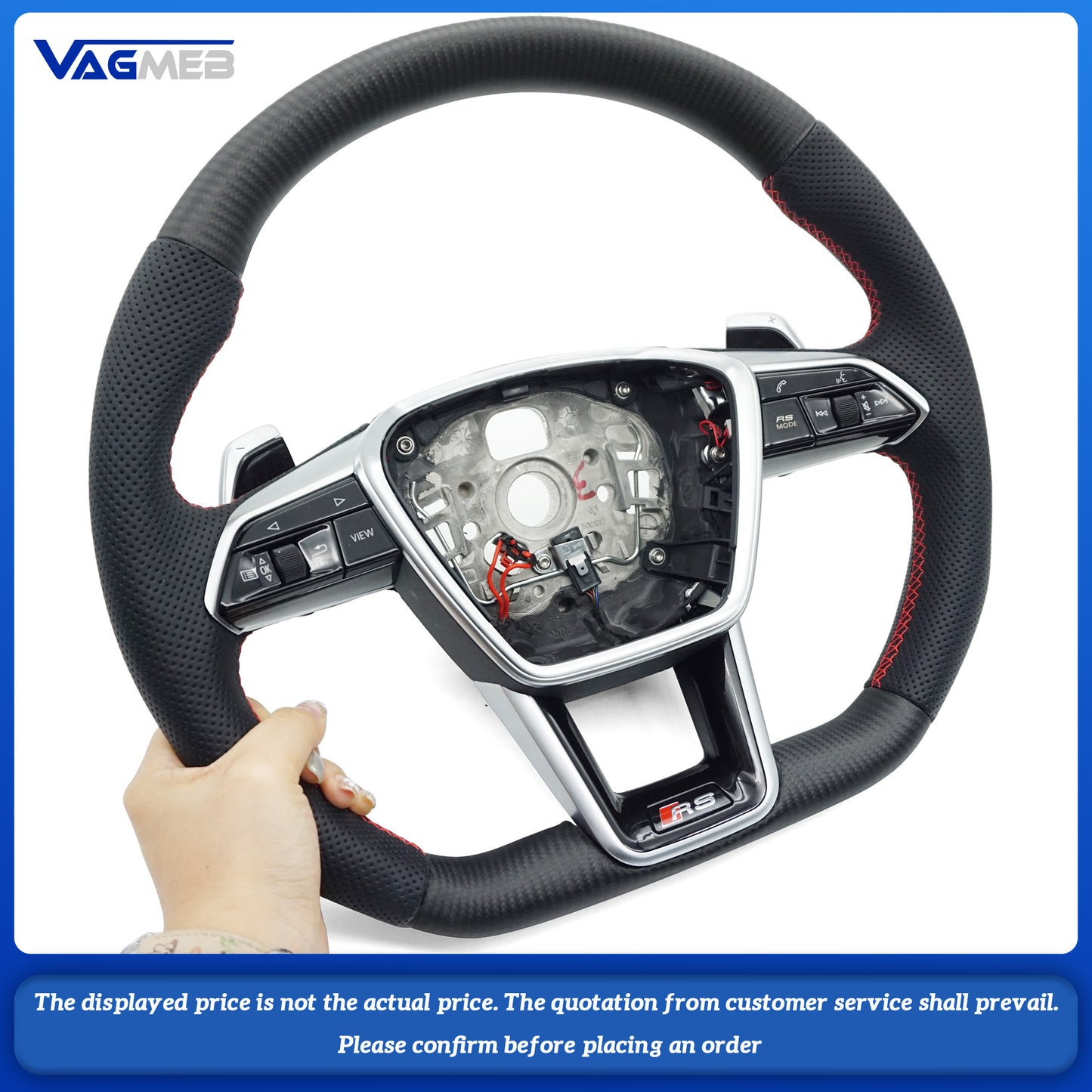 For Audi RS logo A6C8 Steering Wheel with heating
