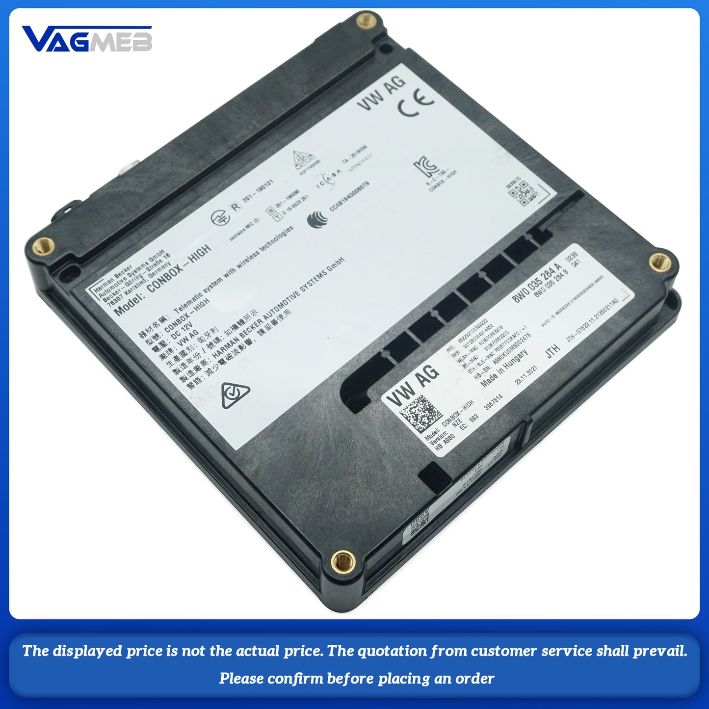 For Audi Q5 Q7 Q8 A6 A7 Communication Module Computer Emergency Call Module Unit Control Unit 8W0 035 284 A