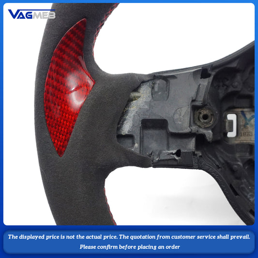 For VW Golf 6 GTI Golf MK6 GTI Custom carbon fiber leather semi-perforated leather steering wheel Customized styles