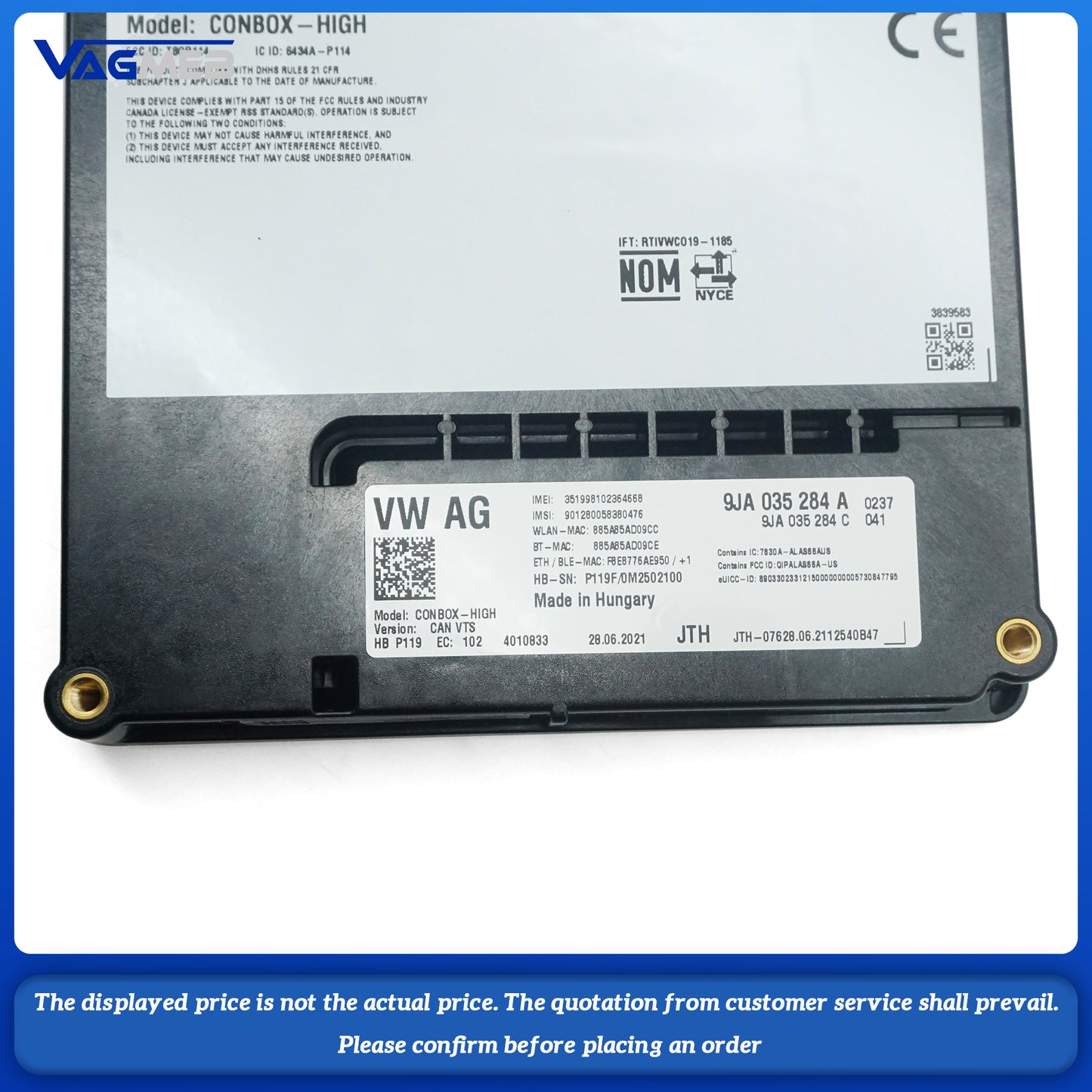 For Porsche Communication Module Computer Emergency Call Module Unit Control Unit 9JA 035 284 A