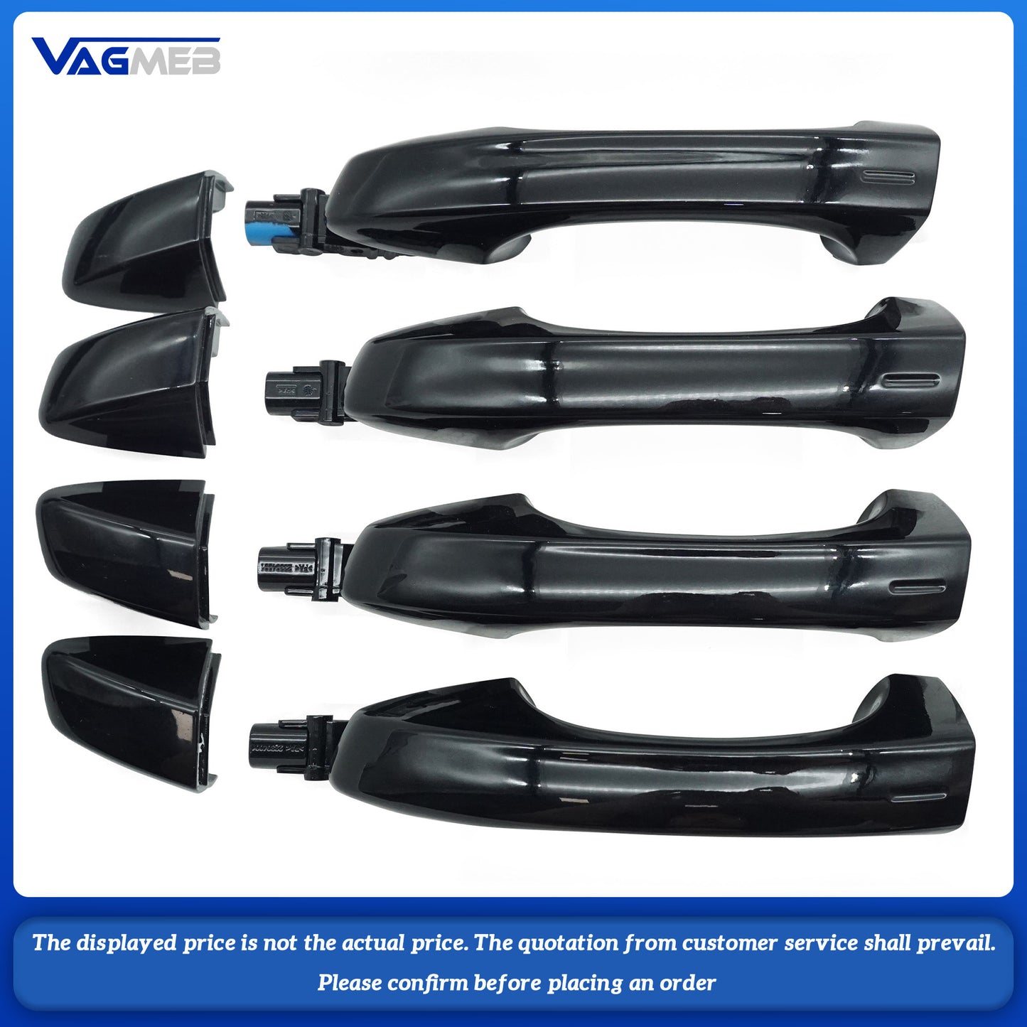 For VW Golf MK7 the electric handbrake is black without electroplating and equipped with a light