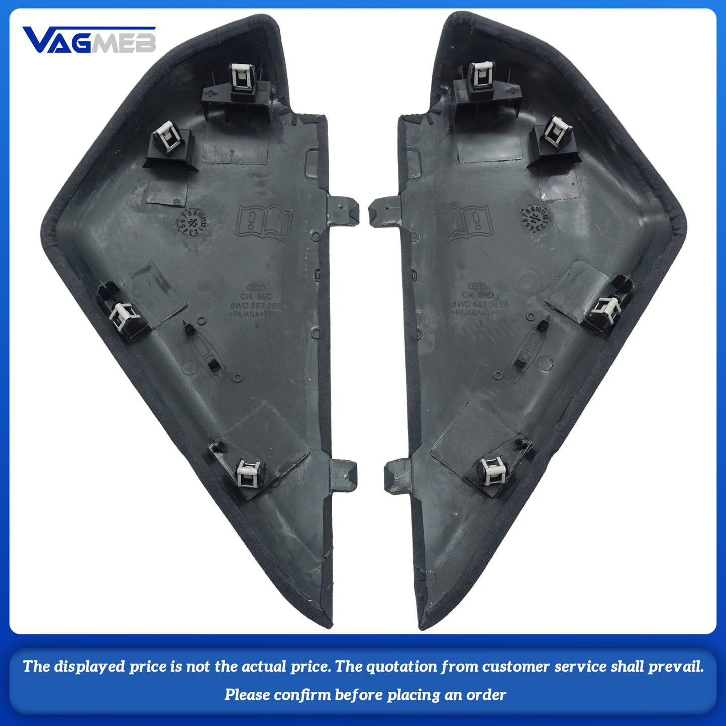 For Audi A4 Q5 Alcantara black Stitching Dashboard Cover S Logo 8WD 857 085A 086A