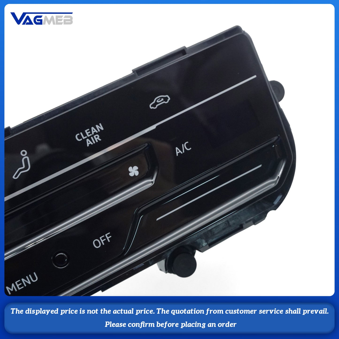 3CC 907 044BK For VW Golf 7 MK7 T-ROC Touch Screen LCD Air Conditioning Display Panel Without Heating