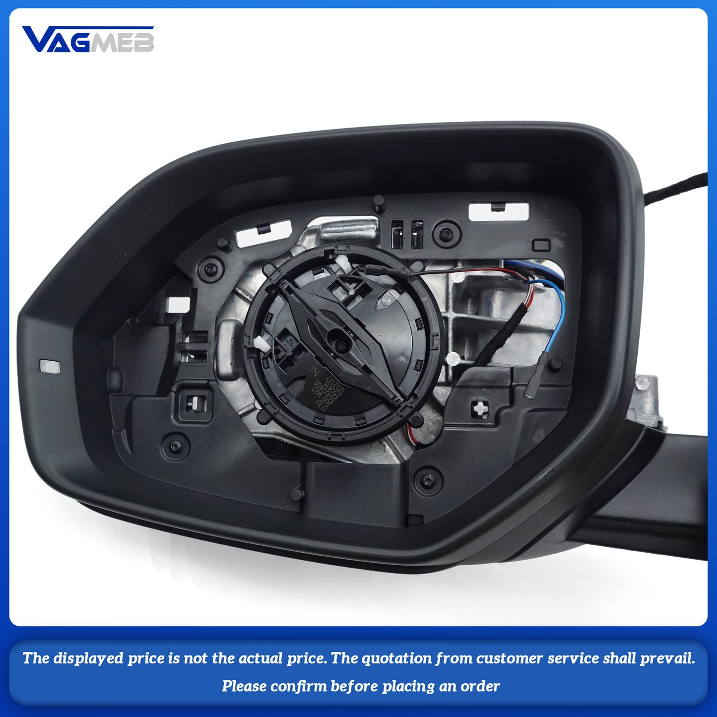 For the 2017 VW Atlas electrically folding rearview mirror half assembly