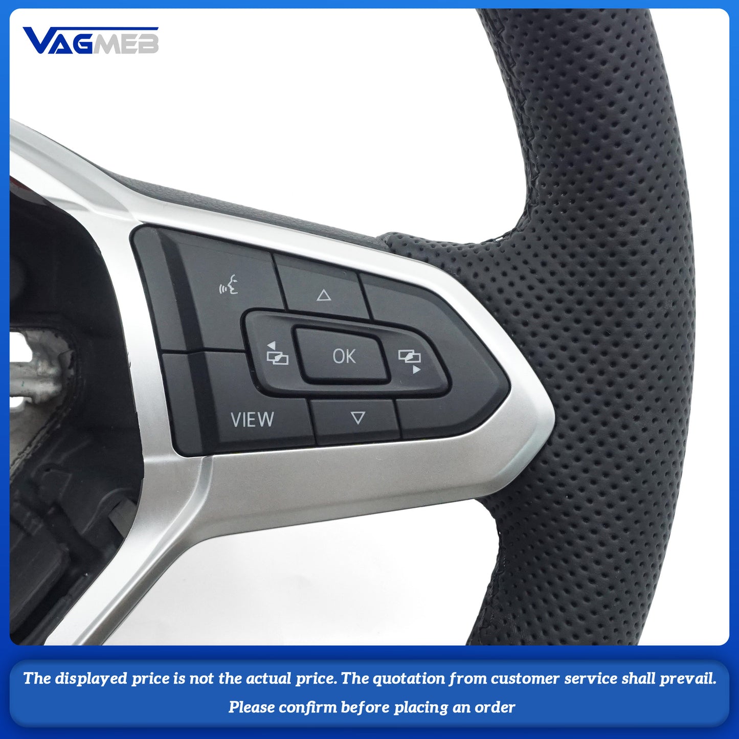 Multivan Multifunction Steering Wheel Leather Steering Wheel Multifunction Perforated For VW T6.1