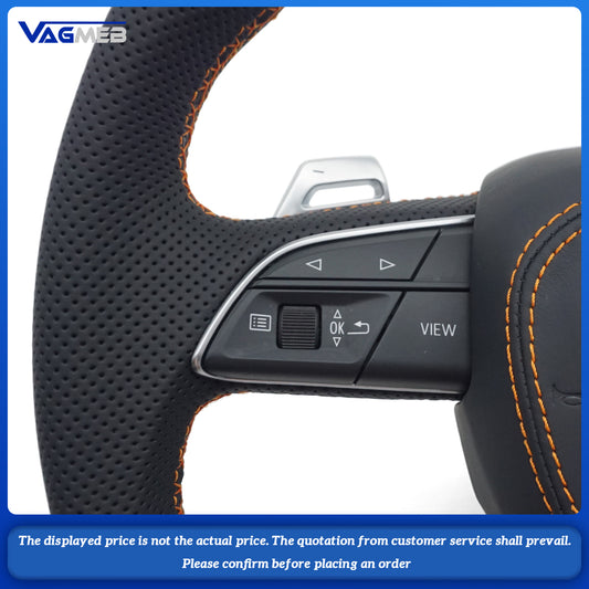 Volante de cuero mejorado apto para Audi A3 8Y volante de fibra de carbono