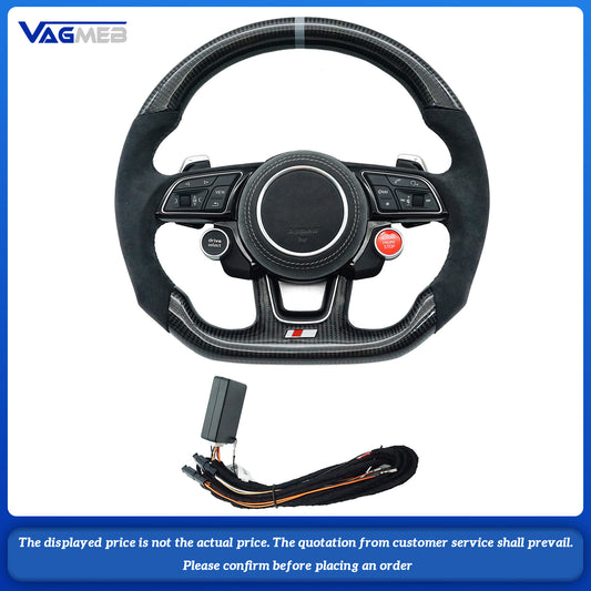Upgrade Carbon Fiber Leather For Audi A1 A2 A3 A4 A5 A6 A7 S3 RS3 S4 RS4 S5 RS5 S6 RS6 TT TTRS R8 Customized Steering Wheel