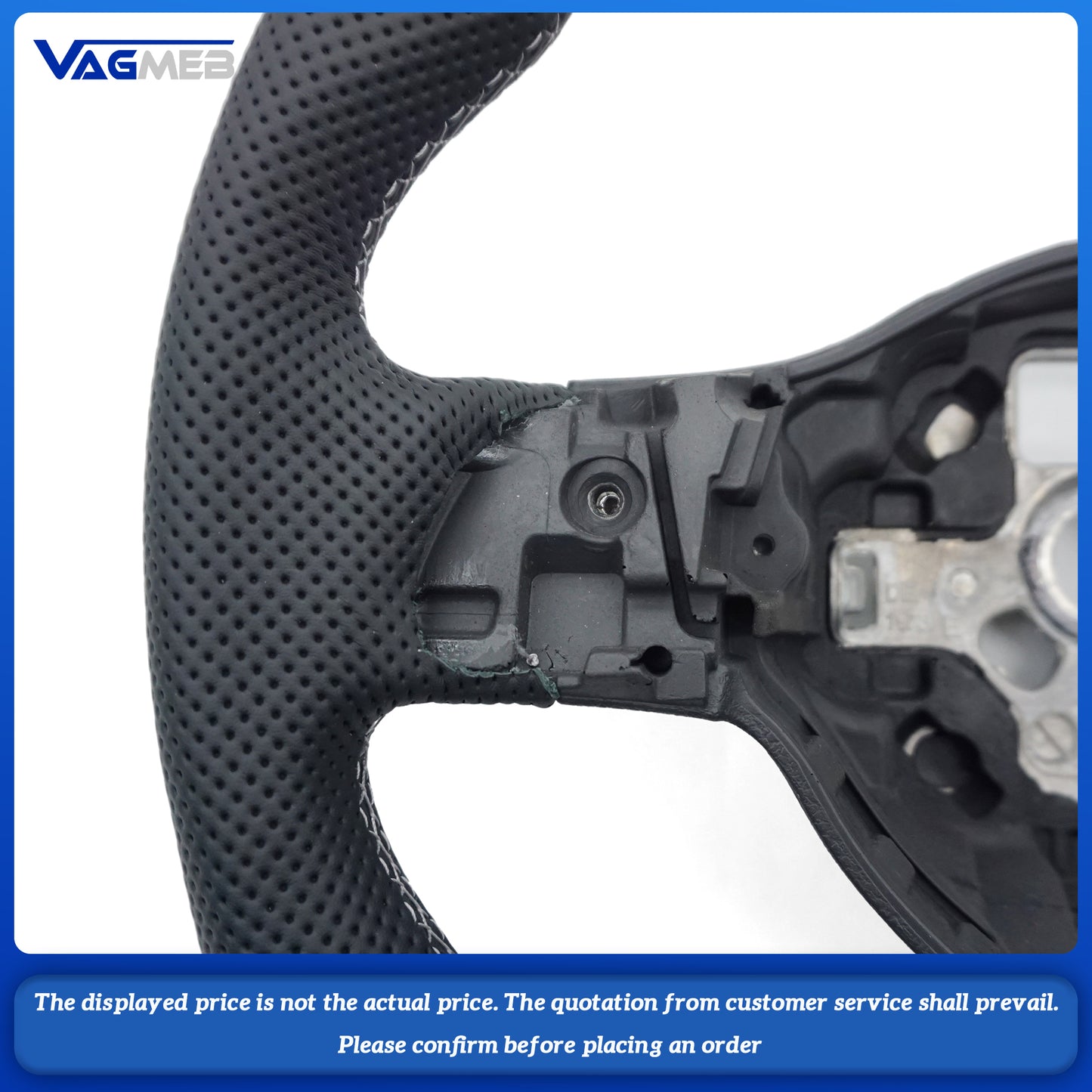 Carbon fiber leather sports steering wheel for Golf 6 GTI GTD R 2009-2013 Polo GTI Tiguan Passat R-Line, Car Accessories