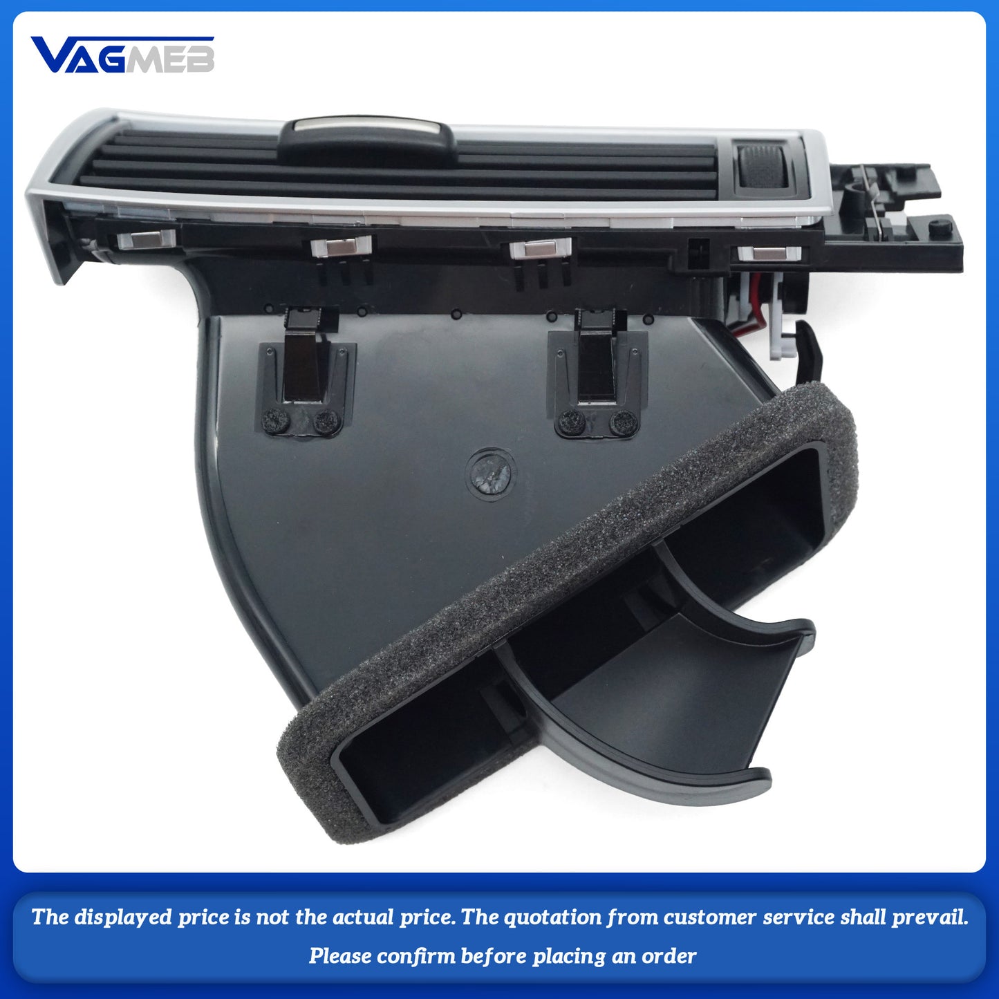 LHD Black Front Right Passenger Air Outlet vents Air Vent Assembly Trim nozzle For audi A6 C6 Avant Allroad Quattro