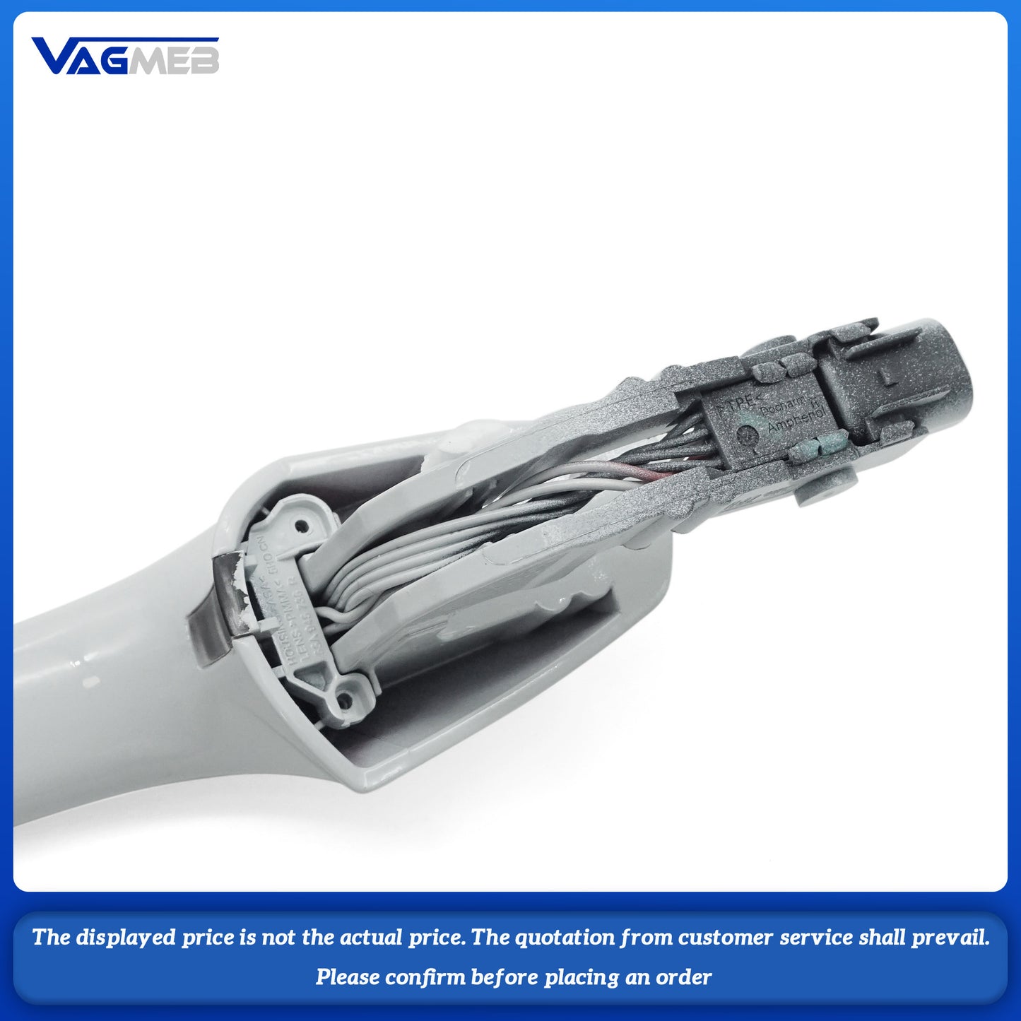 For VW Golf MK7 Inductor handle without electroplating, with white lighting strip