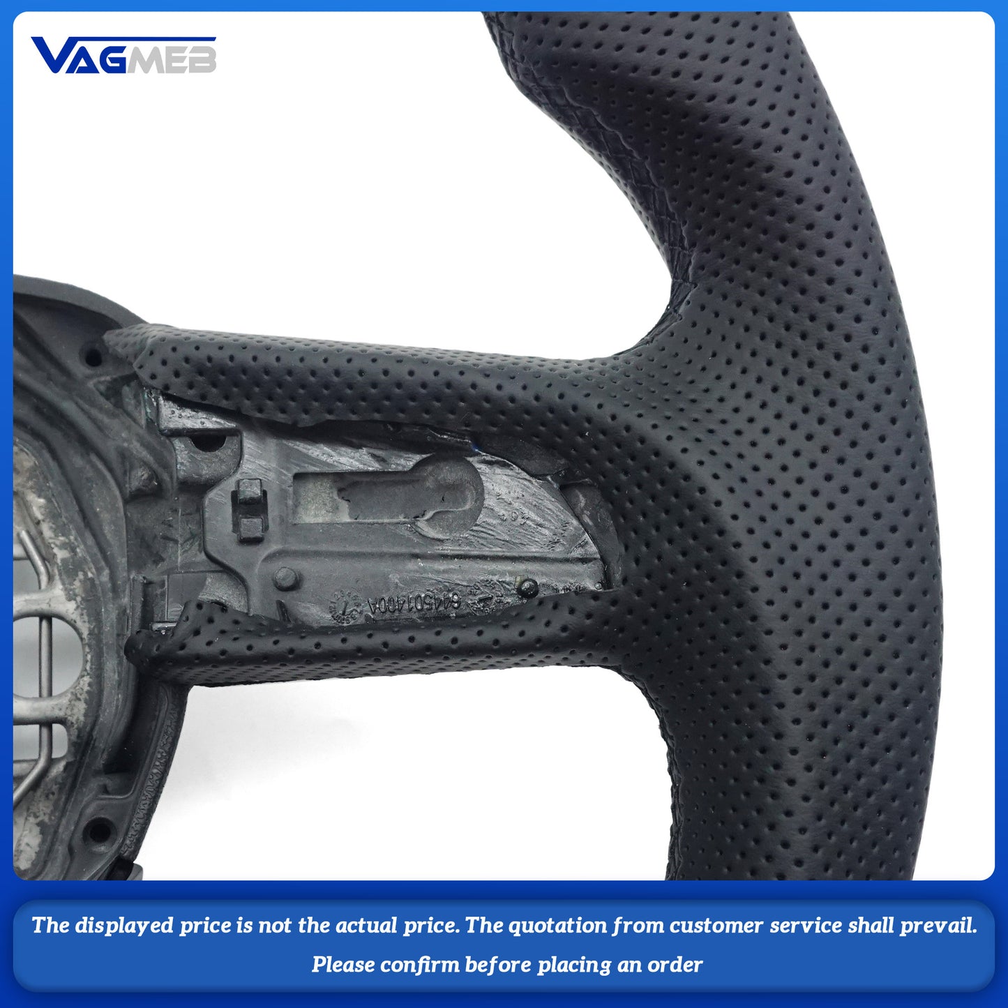 For Sline Logo Audi Q3 Carbon Fiber Painted Black Semi Perforated Flat Bottomed Sports Steering Wheel