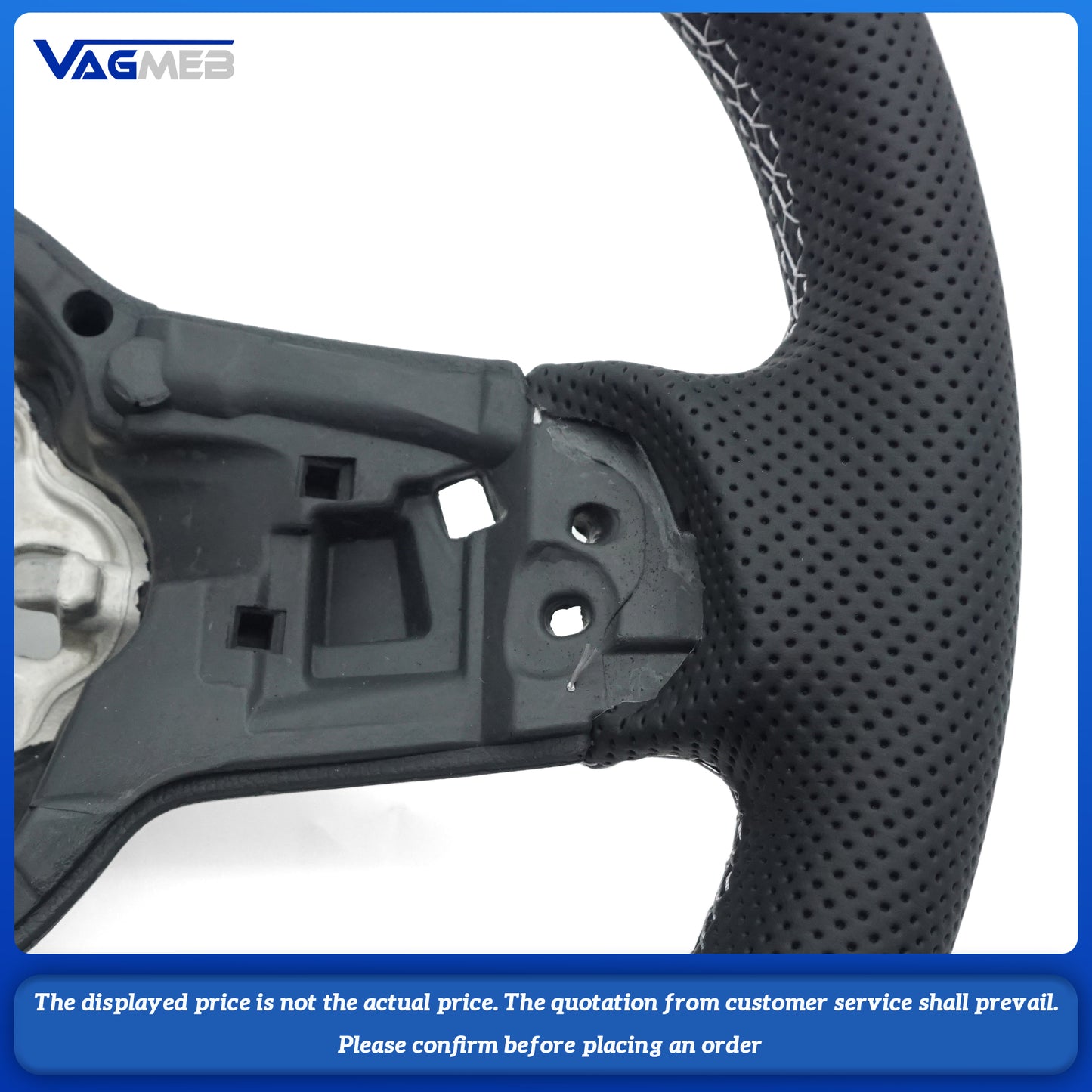 For VW Golf Rline Leather white line steering wheel