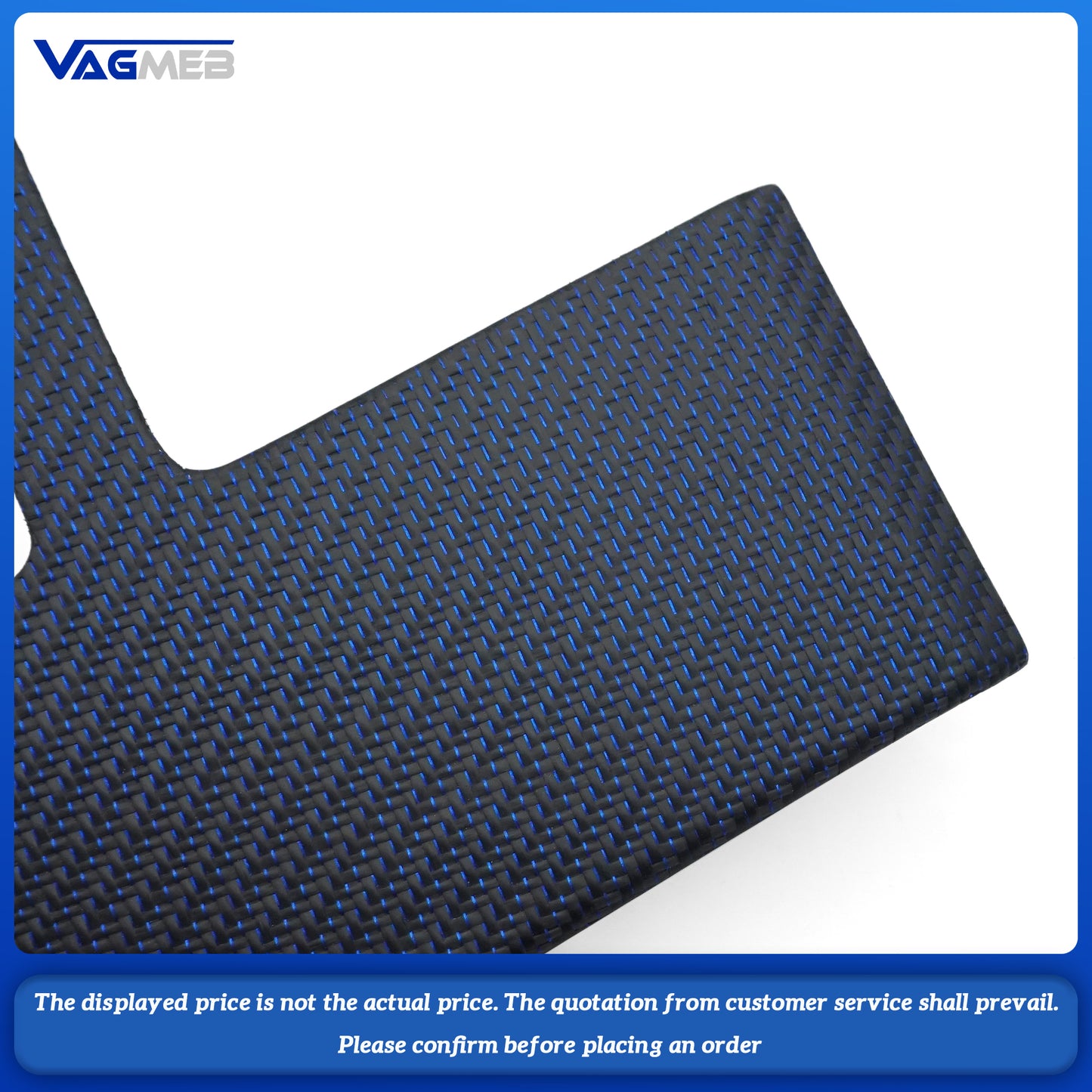 Carbon fiber center console blue line decorative panel for Audi RS A6 C8 carbon fiber interior decorative panel