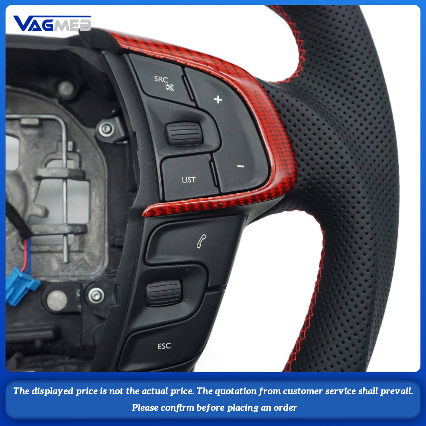 Original brand new steering wheel assembly, high-equipped steering wheel with multi-function buttons For Citroen C4 B7 DS4