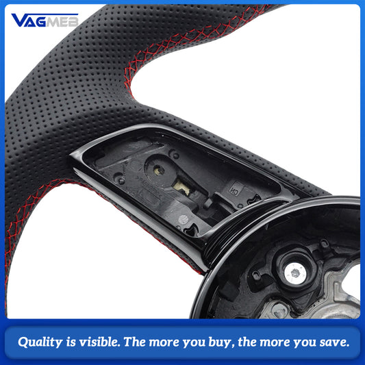 Sports style car steering wheel suitable for A4 S4 B9 A3 S3 8V RS4 RS5 A5 S5 2017-2024 leather steering wheel car accessories